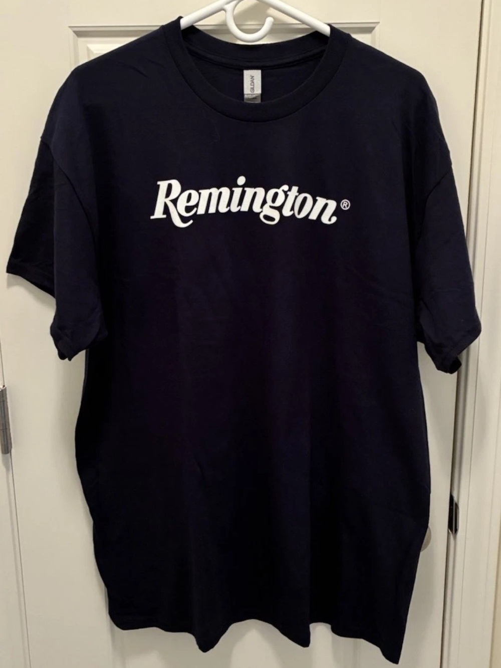 Men’s Remington Navy Blue Short-Sleeve Tee Shirt with White Script
